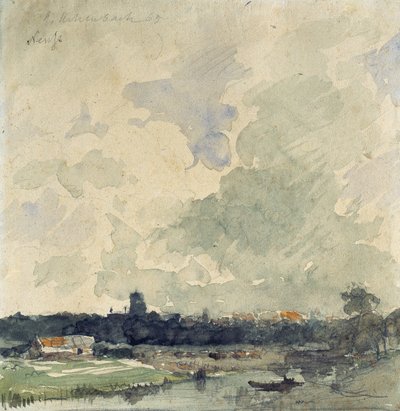 Ansicht von Neuss von Andreas Achenbach